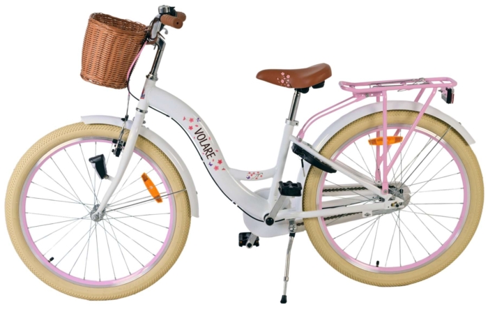 Volare Blossom Kinderfiets - Meisjes - 24 inch - Wit - 3 Versnellingen - Afbeelding 8