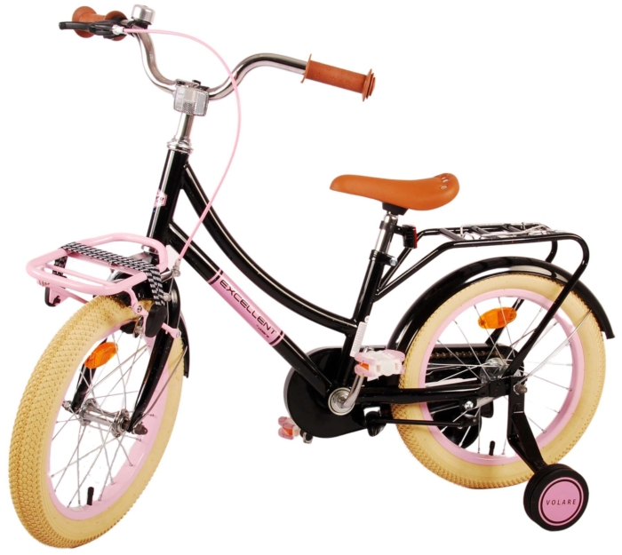 Volare Excellent Kinderfiets - Meisjes - 16 inch - Zwart - 95% afgemonteerd - Afbeelding 14