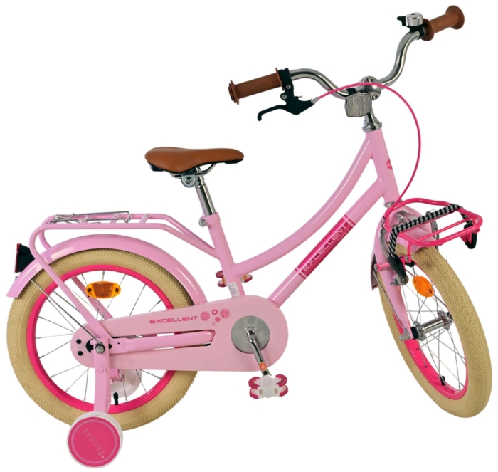 Volare Excellent Kinderfiets - Meisjes - 16 inch - Roze - 95% afgemonteerd - Afbeelding 2