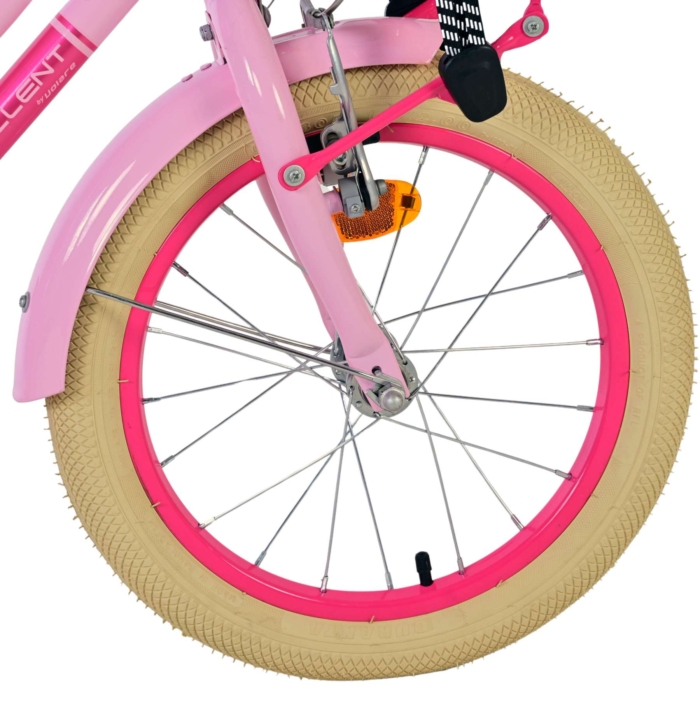 Volare Excellent Kinderfiets - Meisjes - 16 inch - Roze - 95% afgemonteerd - Afbeelding 4