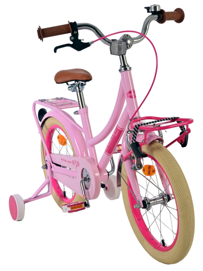 Volare Excellent Kinderfiets - Meisjes - 16 inch - Roze - 95% afgemonteerd - Afbeelding 6