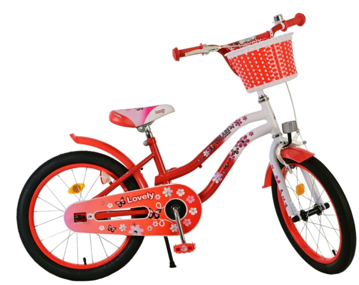 Volare Lovely Kinderfiets - Meisjes - 18 inch - Rood Wit - Afbeelding 10