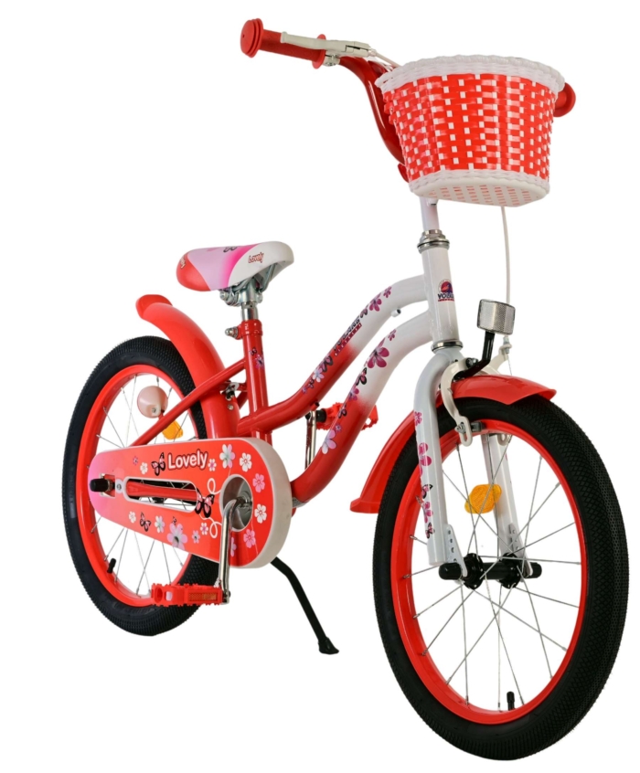 Volare Lovely Kinderfiets - Meisjes - 18 inch - Rood Wit - Afbeelding 5
