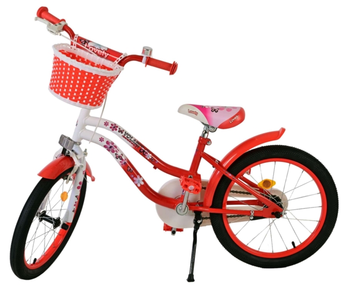 Volare Lovely Kinderfiets - Meisjes - 18 inch - Rood Wit - Afbeelding 8