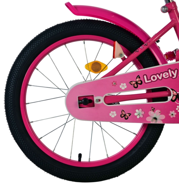 Volare Lovely Kinderfiets - Meisjes - 18 inch - Roze Wit - Afbeelding 2