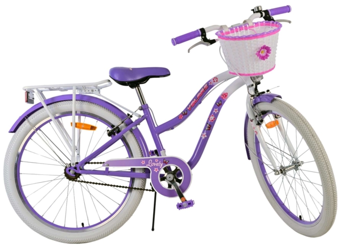 Volare Lovely Kinderfiets - Meisjes - 24 inch - Paars - Twee handremmen - Afbeelding 2
