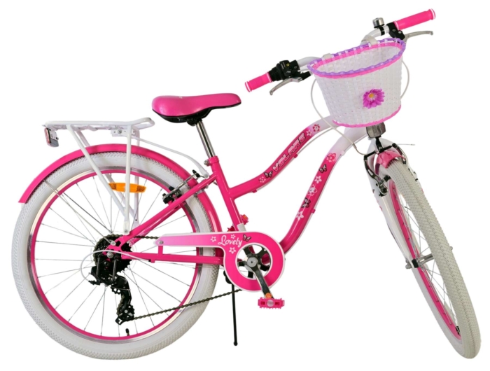 Volare Lovely Kinderfiets - Meisjes - 24 inch - Roze - 7 Versnellingen - Afbeelding 2