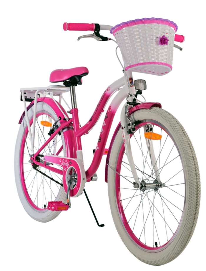 Volare Lovely Kinderfiets - Meisjes - 24 inch - Roze - Twee handremmen - Afbeelding 6