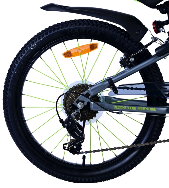 Volare Rocky Kinderfiets - 20 inch - 7 speed - Groen/Grijs - Afbeelding 2