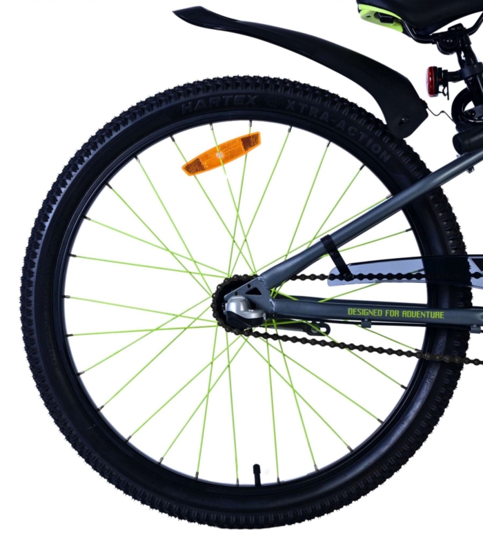 Volare Rocky Kinderfiets - 24 inch - Groen - Shimano Nexus 3 versnellingen - Afbeelding 3