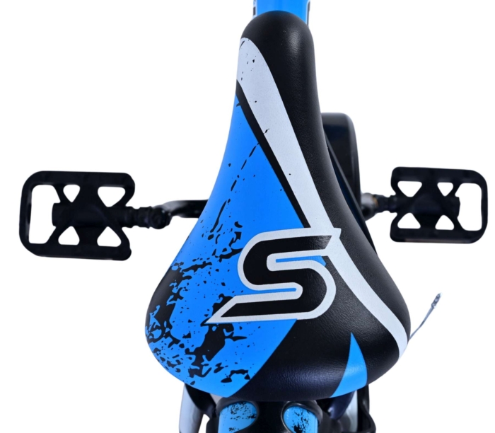 Volare Sportivo Kinderfiets - Jongens - 12 inch - Blauw Zwart - Twee Handremmen - Afbeelding 4