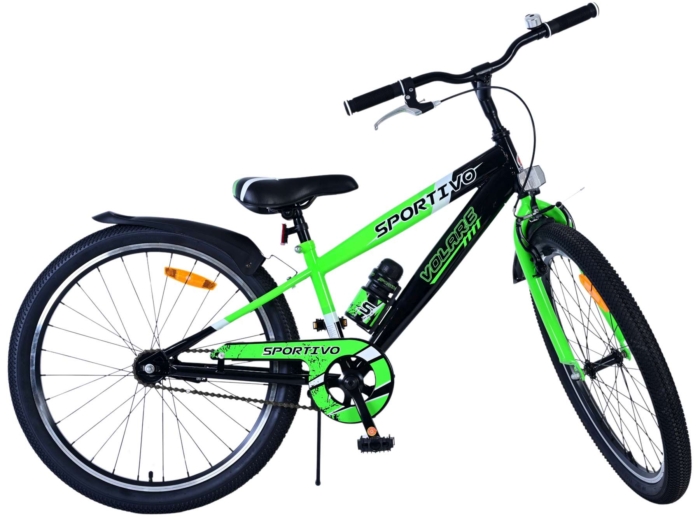 Volare Sportivo Kinderfiets - Jongens - 24 inch - Zwart Groen - Afbeelding 2