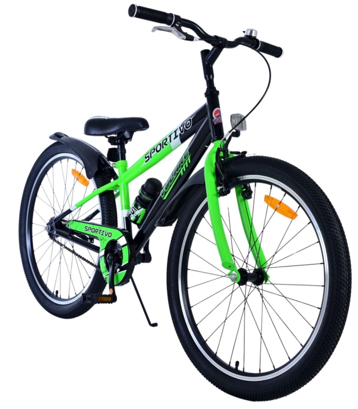 Volare Sportivo Kinderfiets - Jongens - 24 inch - Zwart Groen - Afbeelding 7