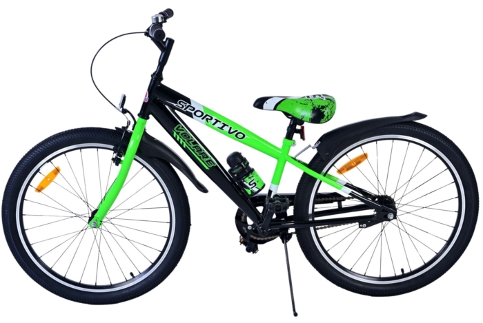 Volare Sportivo Kinderfiets - Jongens - 24 inch - Zwart Groen - Afbeelding 5