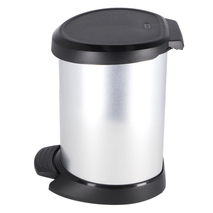 Curver Pedaalemmer Decobin Ovaal 5L Zilver - Afbeelding 3