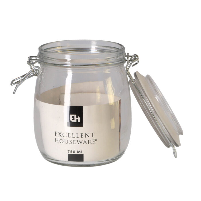 Excellent Houseware voorraadpot met deksel 0,75 l - Afbeelding 3