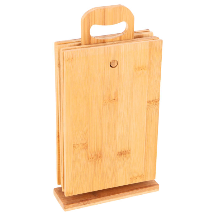 Eco-Import Bamboo snijplankset met houder 7-delig - Afbeelding 2