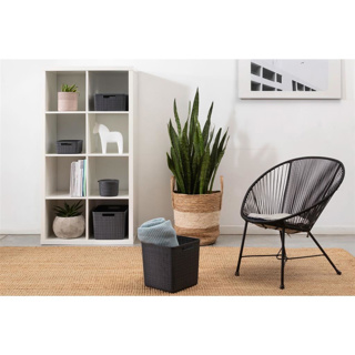 Curver Jute Mand vierkant 17 l antraciet - Afbeelding 3