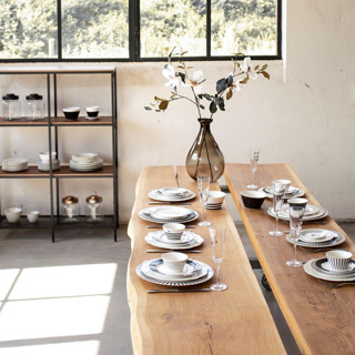 Dutch Rose Amsterdam Loft kom 10 cm wit streep zwart - Afbeelding 3