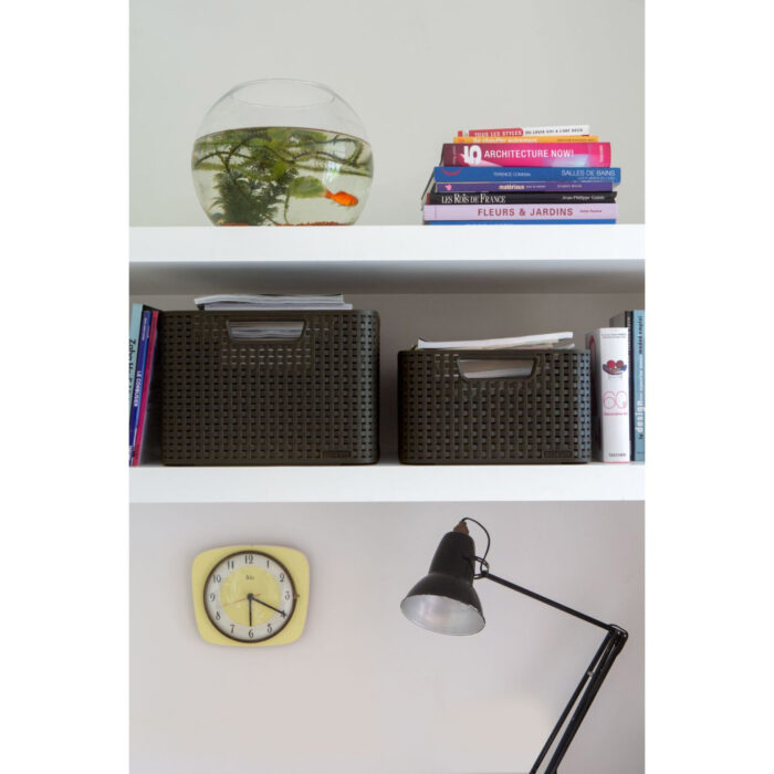 Curver Style Opbergmand maat M 18 l antraciet - Afbeelding 5