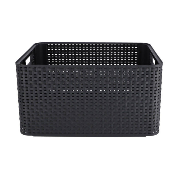 Curver Style Opbergmand maat L 30 l antraciet - Afbeelding 2