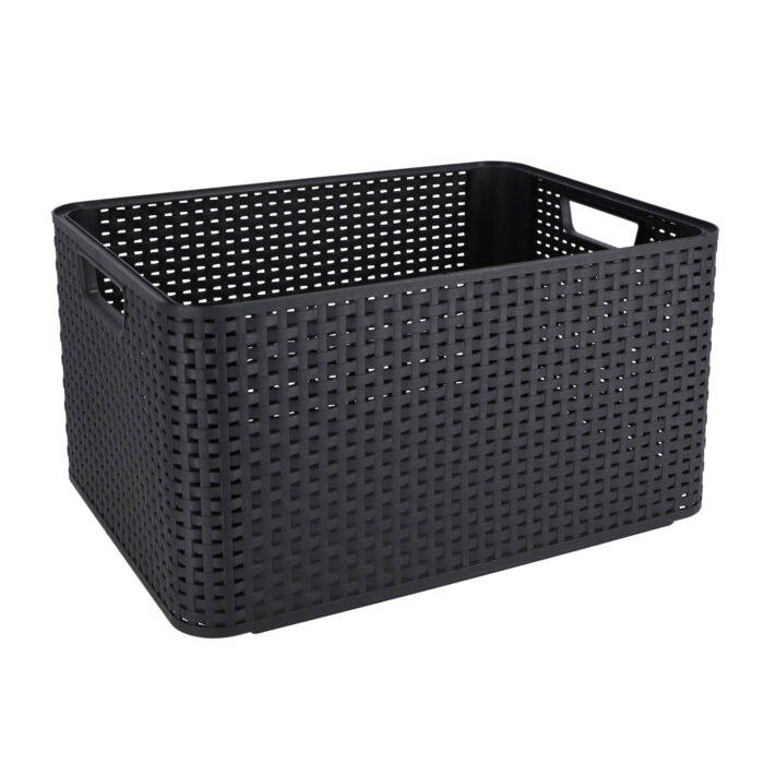 Curver Style Opbergmand maat L 30 l antraciet - Afbeelding 3