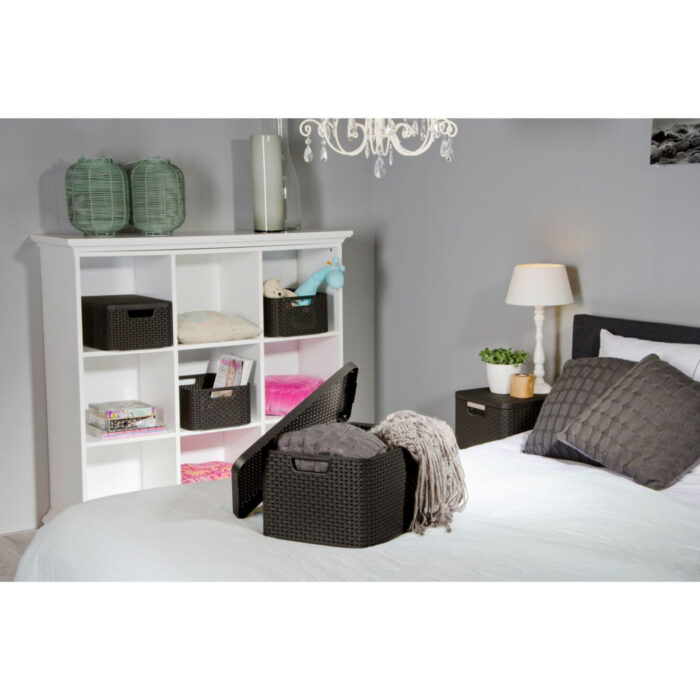 Curver Style Opbergmand maat L 30 l antraciet - Afbeelding 5