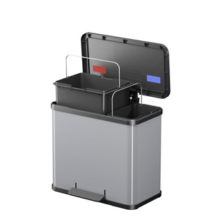 Hailo Öko TrioPlus Pedaalemmer 3X9L Metallic Grijs - Afbeelding 2