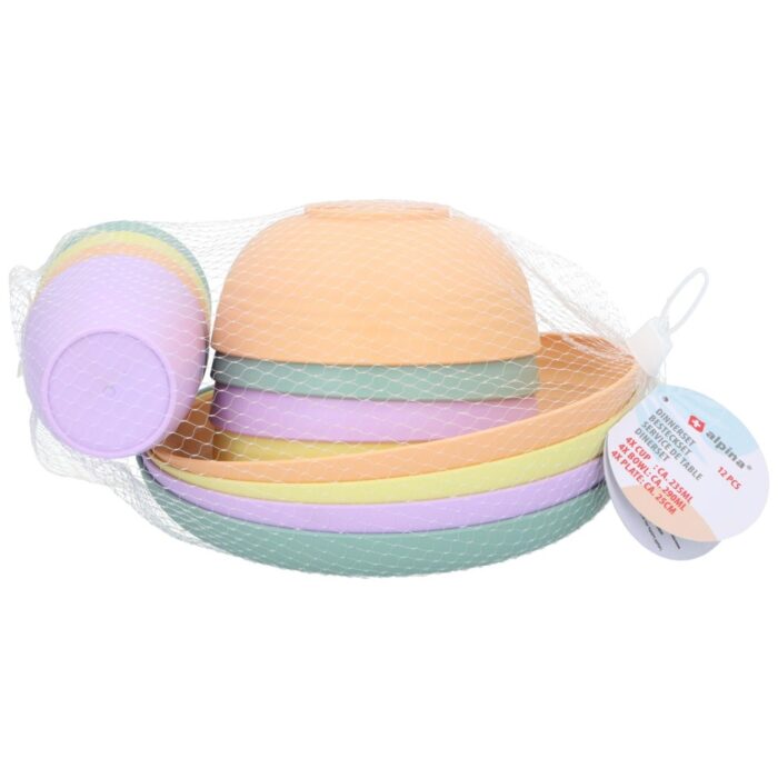 Campingservies set 12 delig