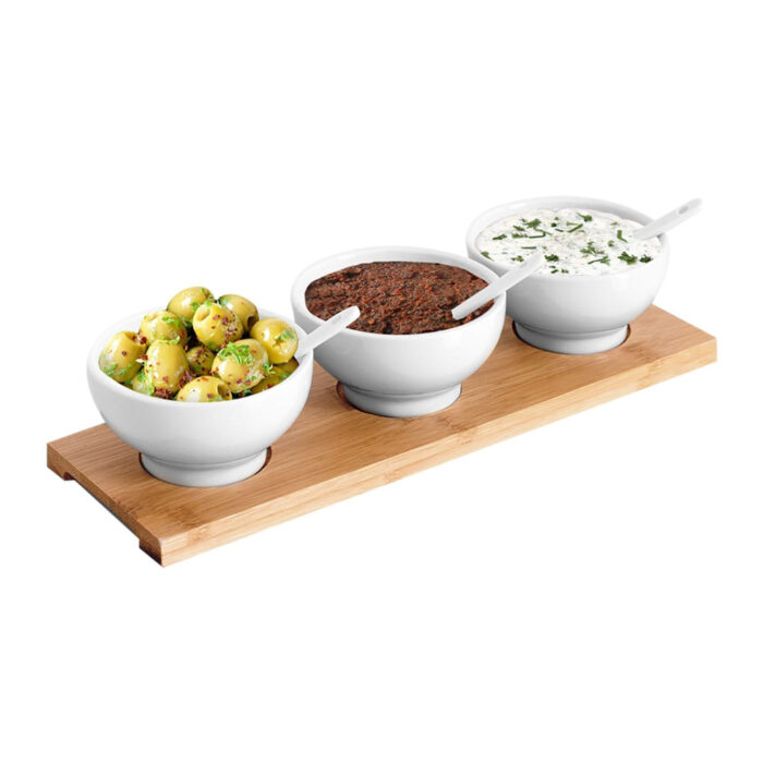 Aperitief set 7 delig met hout plank - Afbeelding 2