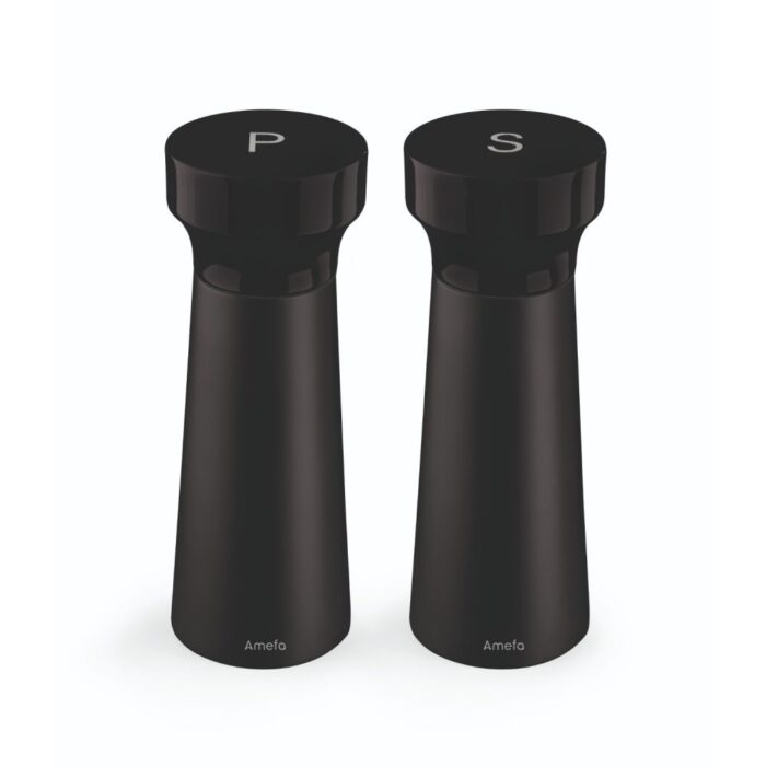 Amefa Modern Shade peper en zout set 15 cm zwart