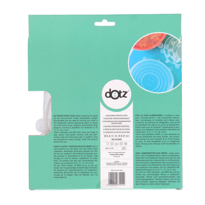 Dotz Siliconen Vershouddeksels 6 stuks - Afbeelding 3
