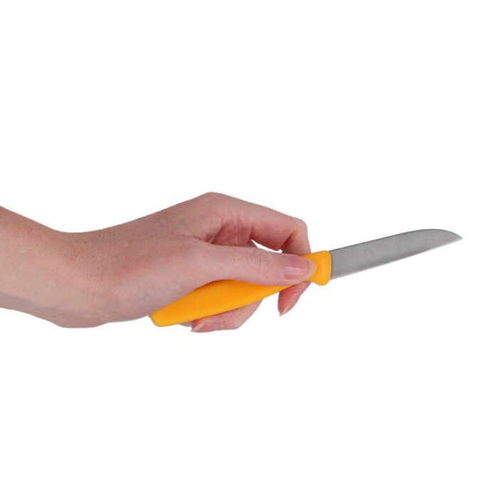 Herder Keukenmes recht geel kunststof heft  RVS - Afbeelding 4