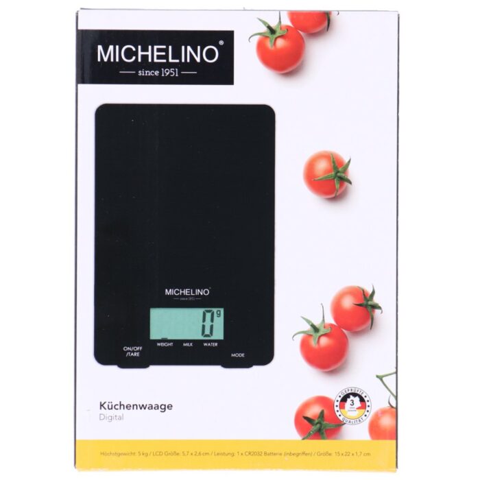 Michelino digitale keukenweegschaal 90664 zwart
