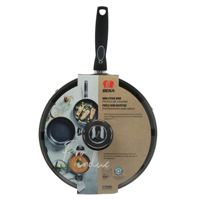 Beka pro induc wokpan 28 cm met glazen deksel - Afbeelding 2