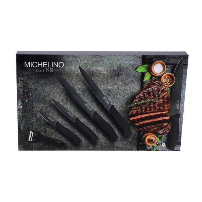 Michelino messenset 6-delig zwart - Afbeelding 2