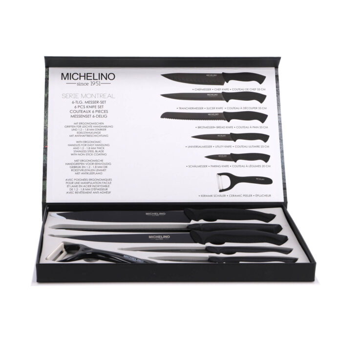 Michelino messenset 6-delig zwart - Afbeelding 3