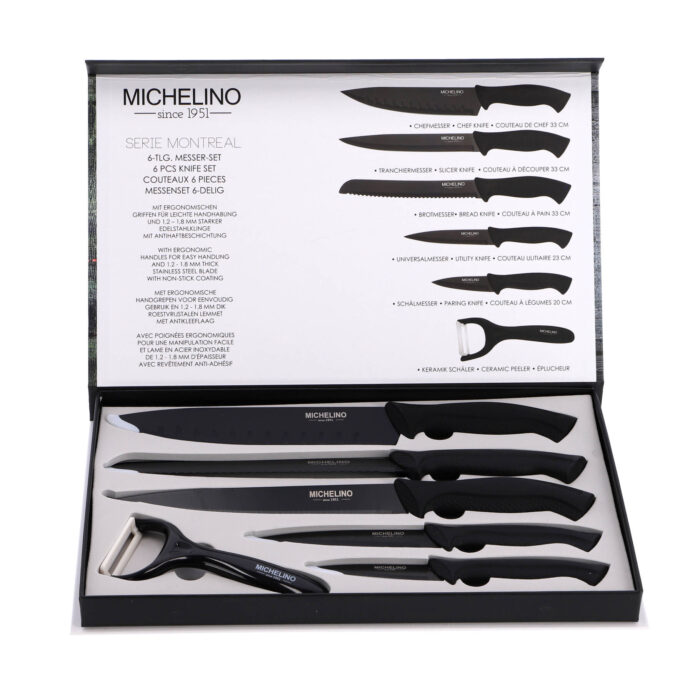 Michelino messenset 6-delig zwart - Afbeelding 4