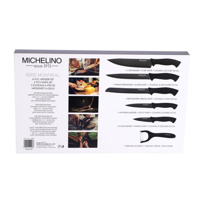 Michelino messenset 6-delig zwart - Afbeelding 5