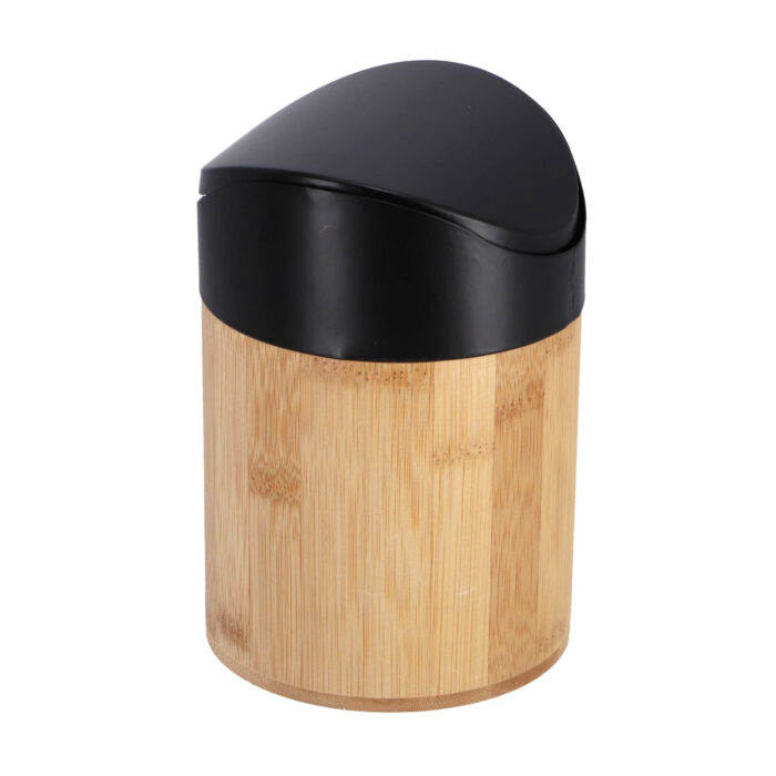 Afvalbak tafelmodel 1L bamboe - Afbeelding 3