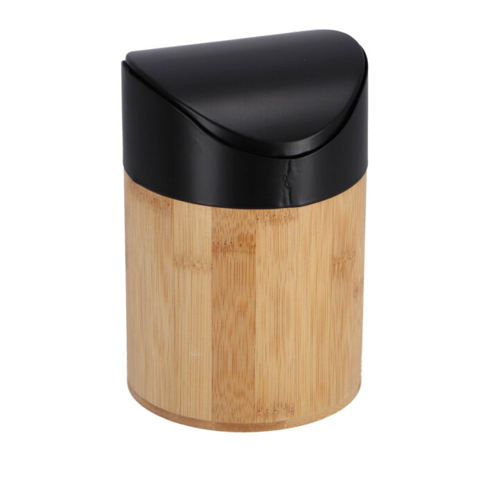 Afvalbak tafelmodel 1L bamboe - Afbeelding 4