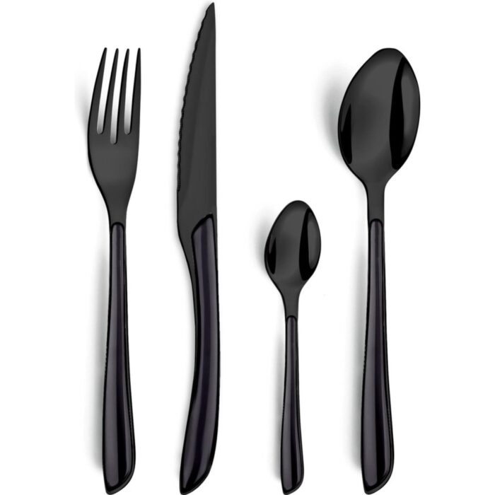 Amefa bestekset lumino 6 delig zwart