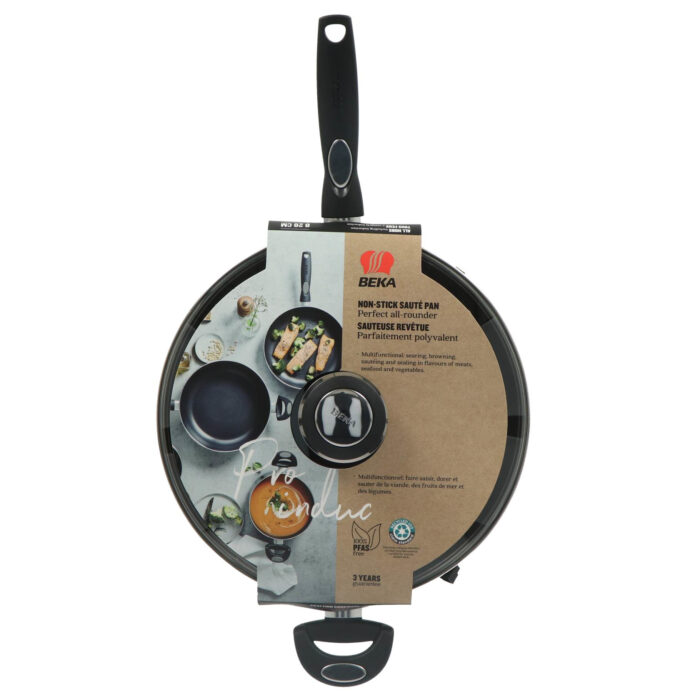 Beka pro induc hapjespan met glazen deksel 28 cm - Afbeelding 2