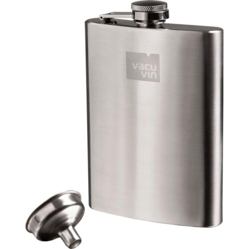 Vacu vin heupfles rvs