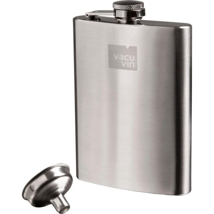 Vacu vin heupfles rvs