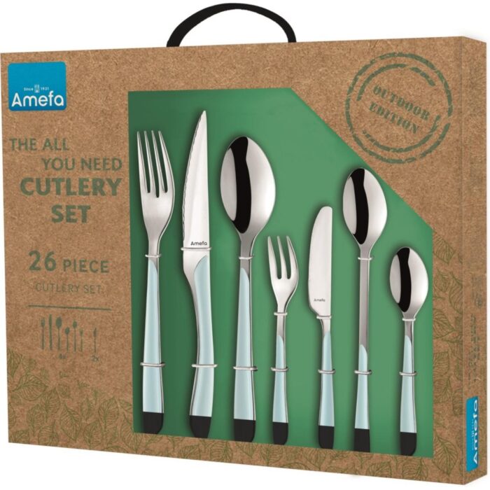 Amefa bestekset 26 delig eclat blauw