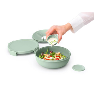Brabantia salade lunchkom Make & Take 1,3L Jade Groen - Afbeelding 2
