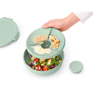 Brabantia salade lunchkom Make & Take 1,3L Jade Groen - Afbeelding 4