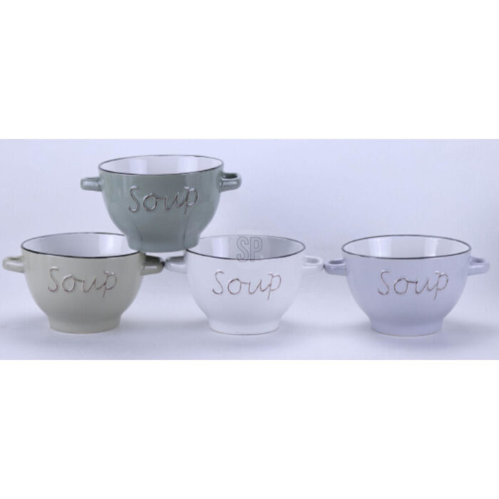 Soepkom met handvatten aardewerk - Afbeelding 6