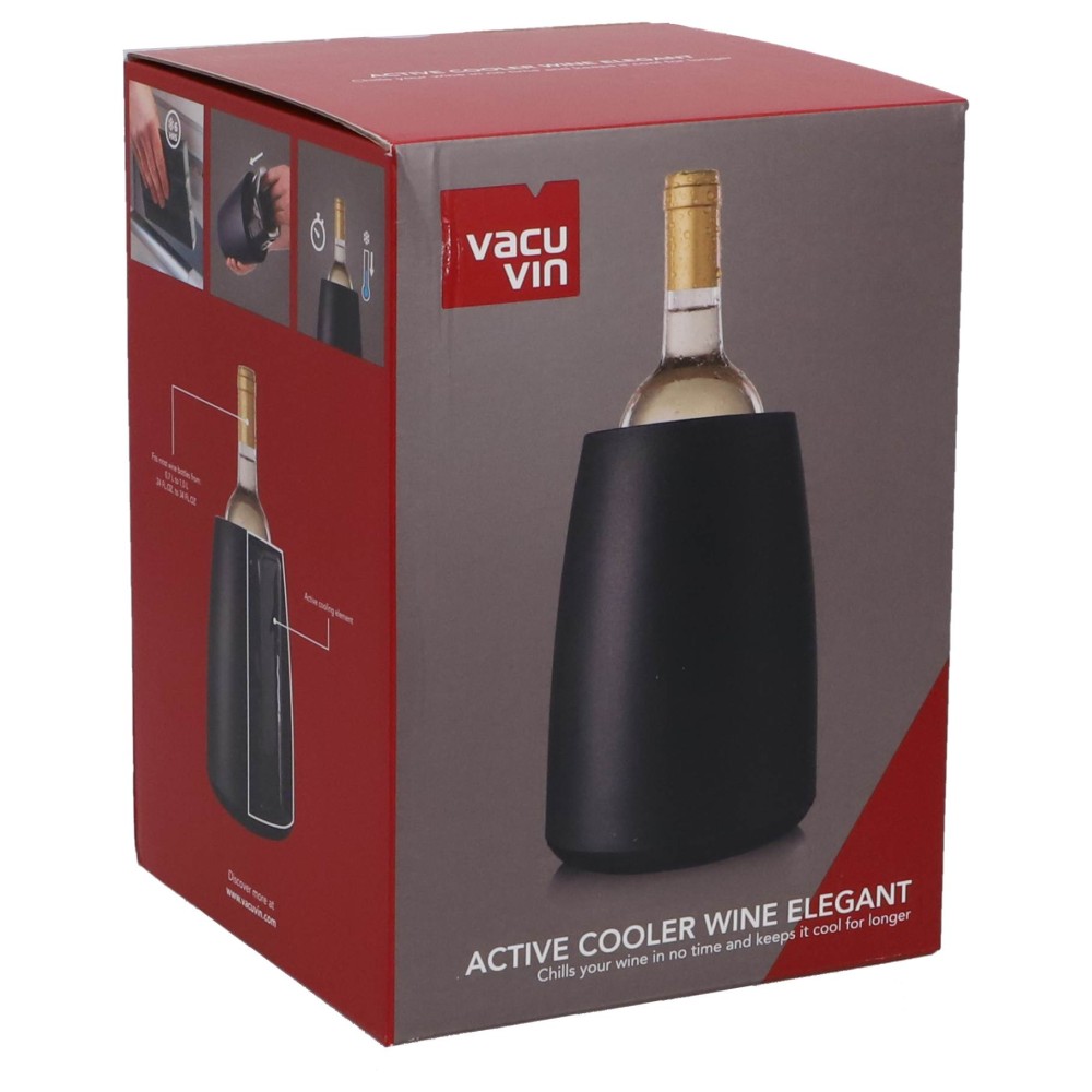 Vacu vin wijnkoeler zwart